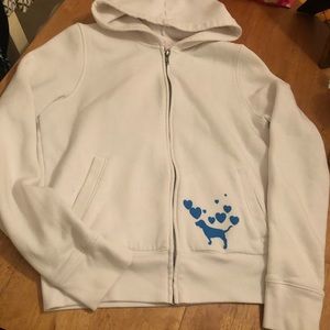 PINK zip up hoodie good condition size Medium